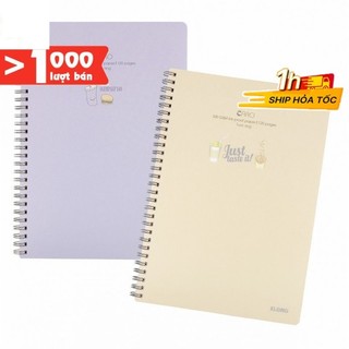 Vở Klong lò xo kép B5 120 trang caro 5x5 Ms 575 bìa nhựa [Chọn màu] VPP KLONG