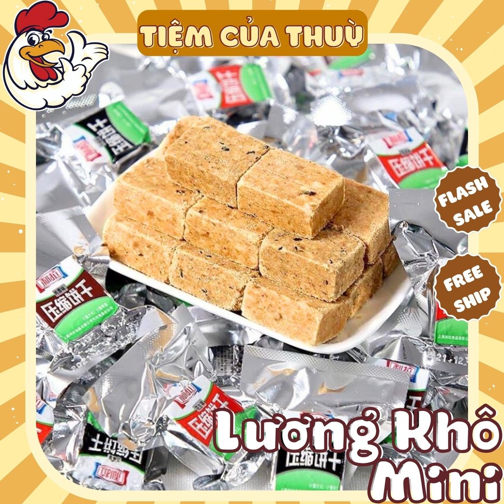 (1 Cái) Lương Khô Mini Đủ Vị - Lương Khô Nén Lila Thượng Hải, đồ ăn vặt Nội Địa