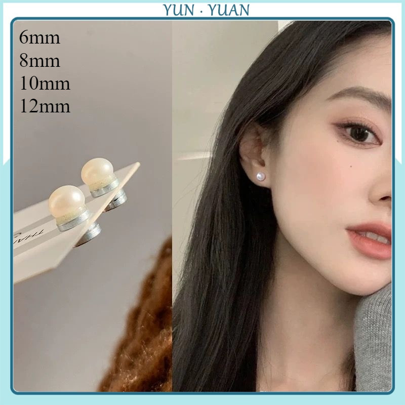 [Yunyuan] Ngọc Trai Không Xuyên Từ Tính Không Đau Tai Nữ Bông Tai Nam Châm Tính Khí Bông Tai Bán Buôn