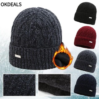 OKDEALS Beanie Dệt Kim Kẻ Sọc Chất Lượng Cao Cho Nam Nữ