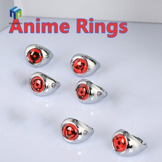 HEALMEYOU Anime Nhẫn Nam Nữ Naruto Sasuke Ninja Anime Fan Tặng DIY Trang Sức