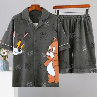 [Ưu đãi đặc biệt] Bộ đồ ngủ nam mùa hè Quần Short ngắn tay mỏng Cotton nguyên chất Thanh thiếu niên Học sinh nam thường ngày có thể mặc bên ngoài Bộ đồ mặc nhà Hoạt hình Anime Quà tặng sinh nhật