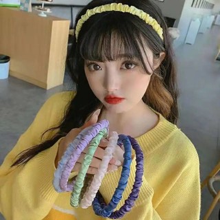 Băng đô cài tóc dễ thương bờm cute phụ kiện cho cô dâu lụa nhún satin AAA iLita mặc áo dài nữ đẹp Hàn Quốc hottrend
