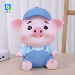 ZYJC Động Vật Heo Đất, Hoạt Hình Dễ Thương Lợn Tiết Kiệm Có Thể, Sáng Tạo Chống Rơi Dung Tích Lớn Hoạt Hình Heo Đất Máy Tính Để Bàn