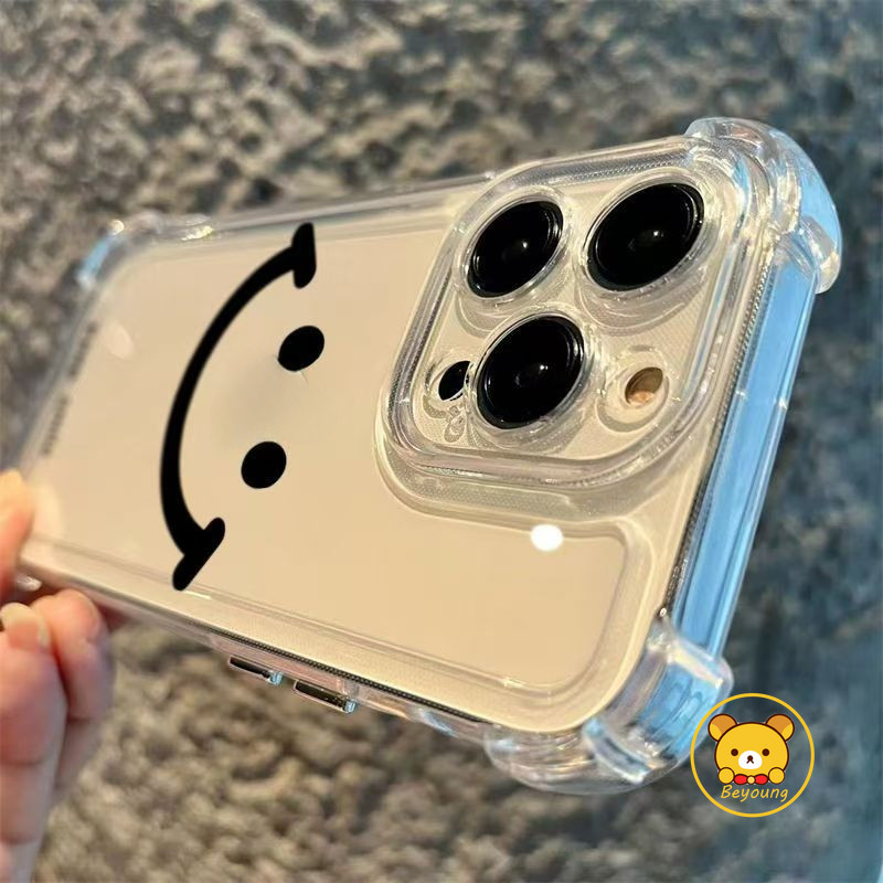 Ốp điện thoại trong suốt hình mặt cười hoạt hình cho Motorola Edge Plus 50 40 30 Neo Pro G84 G22 G23