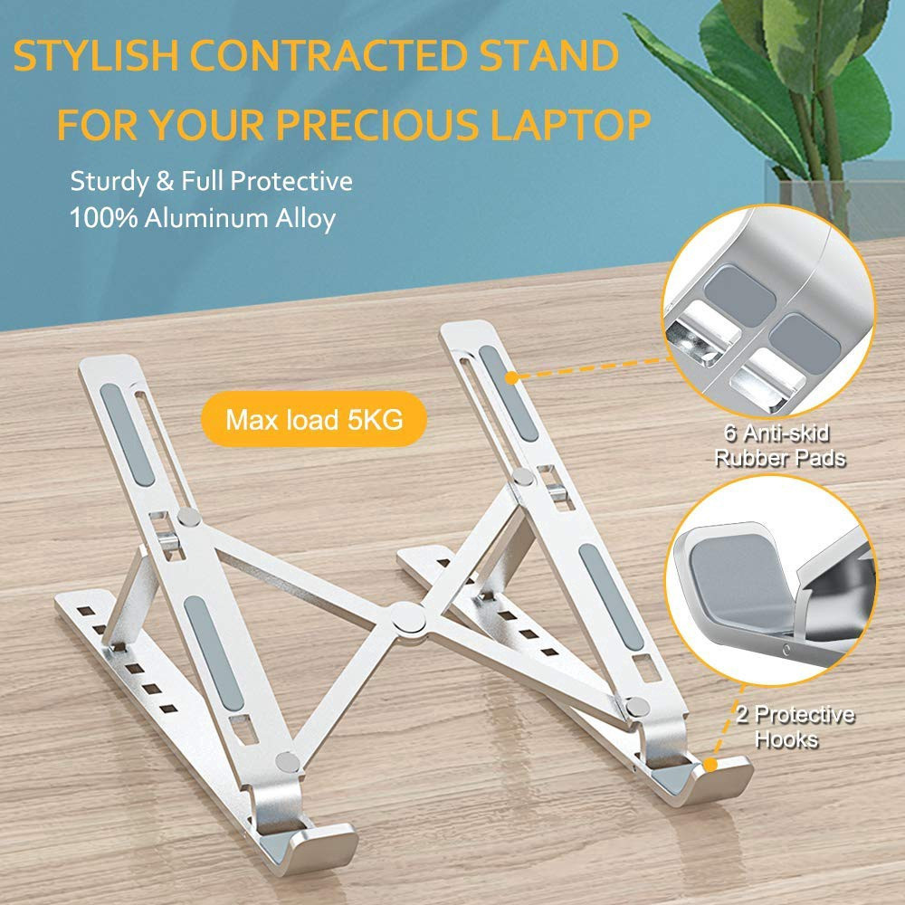 Giá đỡ máy tính xách tay nhôm Goojodoq 6 vị trí có thể điều chỉnh chiều cao | BigBuy360 - bigbuy360.vn