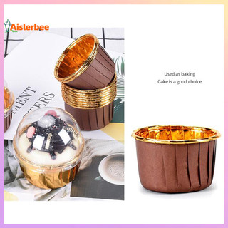 Aislerbee 50 Chiếc Cupcake Bánh Lót Bọc Giấy Cốc Khay Muffin Chống Dầu Nướng Cung Cấp