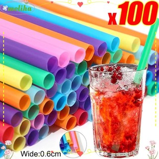Moliha 100 Chiếc Ống Hút Dùng Một Lần Bằng Nhựa, Ống Hút Uống Mùa Hè Nhiều Màu Sắc, 19cm Đồ Dùng Dự Tiệc Lớn Thanh Phụ Kiện Sữa Ống Hút Cho Trà Sữa Sữa Sữa Sữa Sữa Sữa Sữa Sữa Sữa Sinh Tố