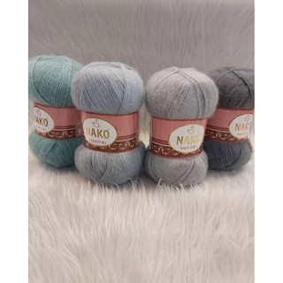 Cuộn len mohair pha acrylic Nako Angora Luks