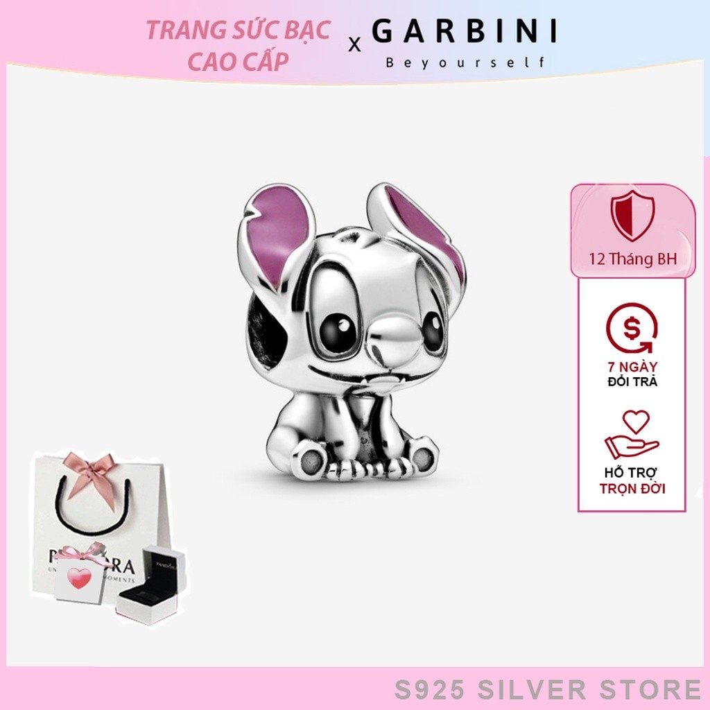 Charm bạc S925 Padora hình chú Stitch Disney-1423 Disney
