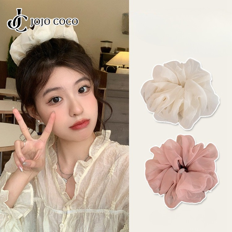 Jojo COCO Lưới Thời Trang Lớn Pháp Dây Buộc Tóc Siêu Cổ Tích Phụ Kiện Tóc 2024 Mới