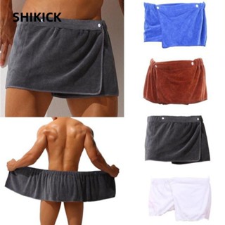 Shikick Quần Short Nam Gợi Cảm, Quần Short Tắm Ngắn Chia Bên, Bộ Đồ Ngủ Bơi Dày Đeo Khăn Tắm Quần Cho Nam
