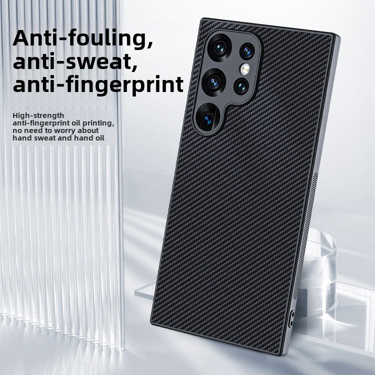 Ốp lưng điện thoại SAMSUNG Ốp da siêu mỏng S24 S23 S22 plus Ultra Ốp bảo vệ chống rơi họa tiết Kép Vân Sợi Carbon