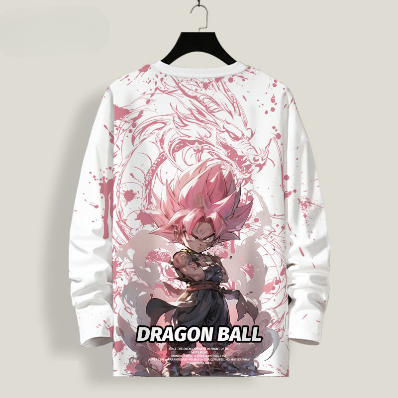 Anime Dragon Ball Long Sleeve T-shirt Men Autumn the Monkey King Clothes Trendy Tops