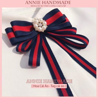 Nơ Cài Cổ Áo Chụp Kỷ yếu, nơ cử nhân đính đá sang trọng đẹp - Phụ Kiện Thời Trang [Annie Handmade]
