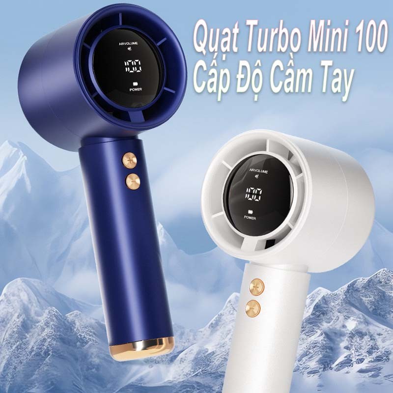Quạt Cầm Tay Mini Sạc Pin, Cấp Độ Gió Mạnh Dung Lượng Pin 5000mAh Màn Hình Led Hiển Thị | BigBuy360 - bigbuy360.vn