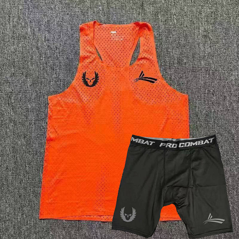 Sports Student Training Clothes Outfit Men's and Women's Marathon Racing Running Mesh Sleeveless Ves
