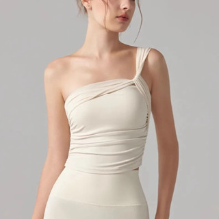 Đồ lót thể thao nữ mùa hè một vai cố định, phù hợp tập yoga và pilates, áo ngực đẹp khi mặc bên ngoài