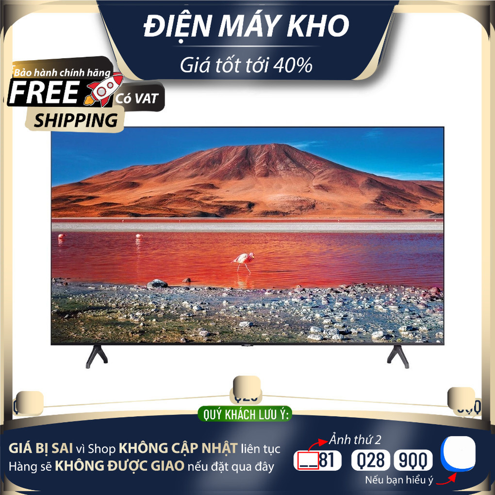 Smart Tivi Samsung 4K 75 inch 75AU7700 UHD Mới 100%