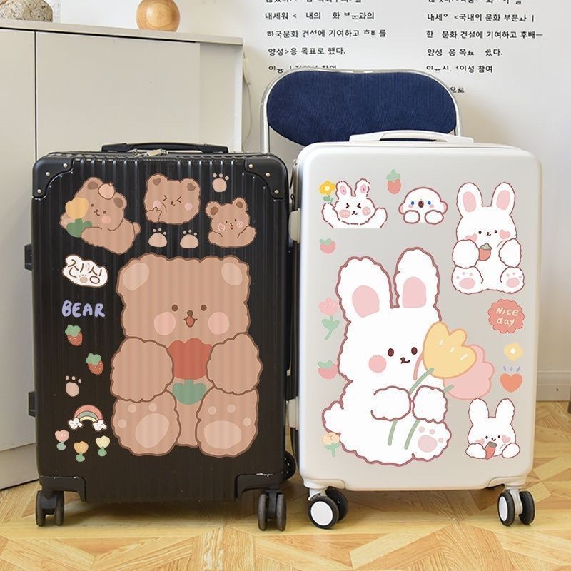 Nhật Bản Gấu Hàn Quốc Laptop ipad Dán Đừng Để Lại Keo Hoạt Hình Vali Dễ Thương Vali Vali Dán