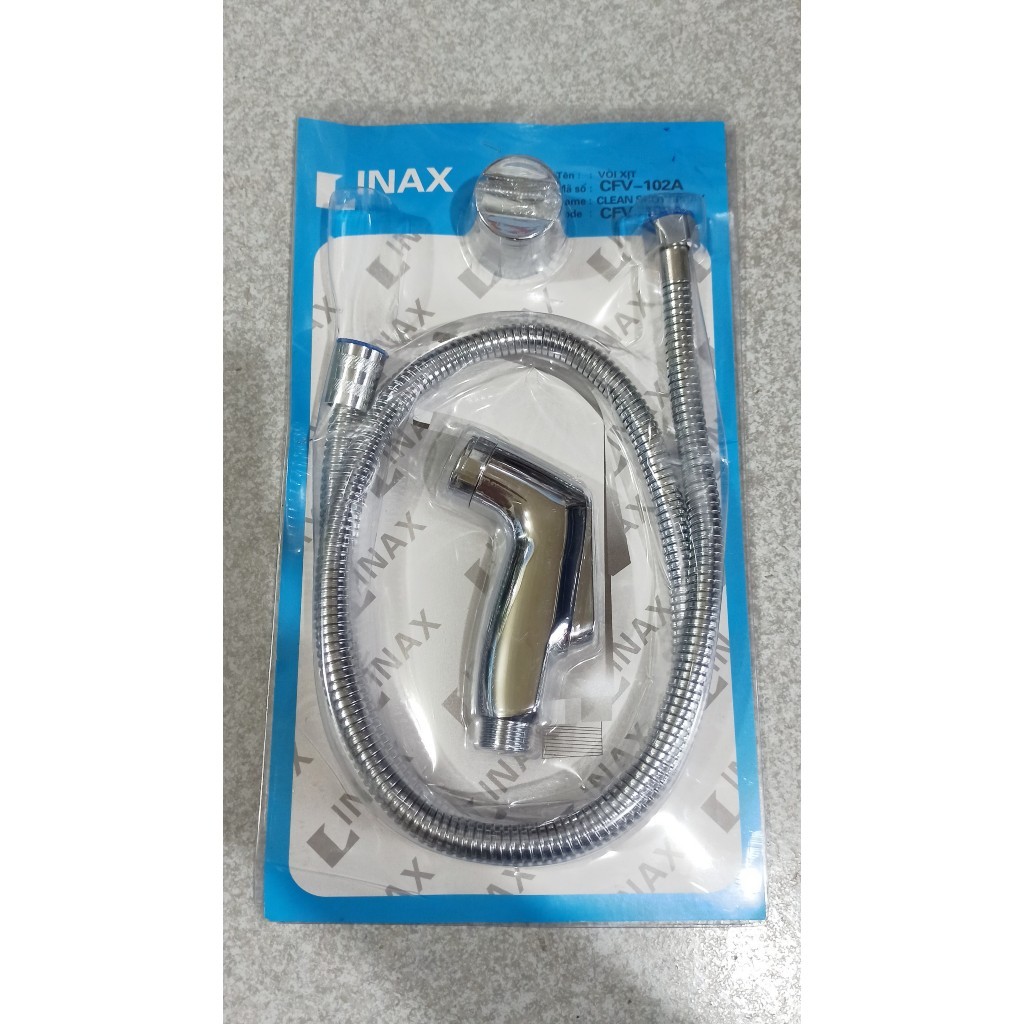Bộ vòi xịt vệ sinh trắng bạc, bộ vòi xịt inax, giá tốt
