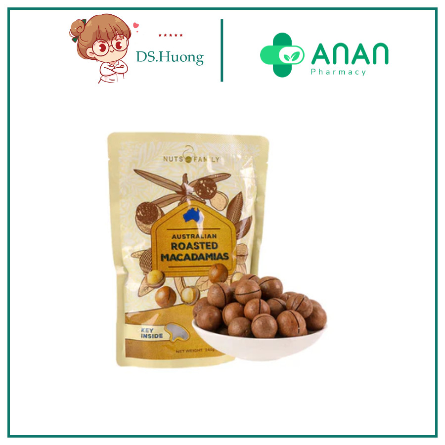 Hạt Macca rang Úc hương Vani - Macca Nuts Family ( Hàng nhập khẩu) - gói 240g