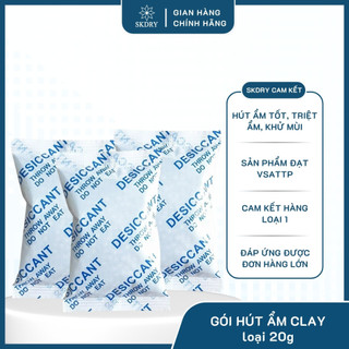  GÓI HÚT ẨM CLAY LOẠI 10g - 20g - 30g đóng túi 1kg hút ẩm tốt dùng cho thực phẩm ví túi da linh,... 