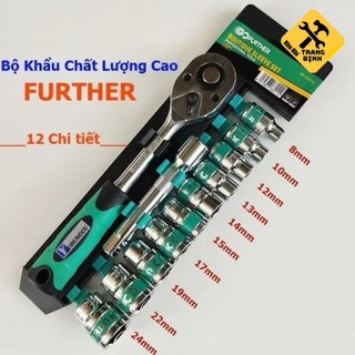 Bộ Tuýp, Bộ Khẩu 12 Chi Tiết Làm Từ Thép Cao Cấp CRV Bộ Khẩu 1/2 GO FURTHER Cần Tự Động