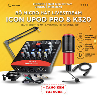 Bộ Combo Mic Thu Âm Hát Livestream Sound Card ICON UPOD PRO & Mic TAKSTAR K320 Dành Cho Điện Thoại