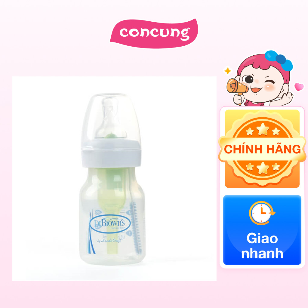 Bình sữa cổ thường nhựa PP Dr Brown options 60ml