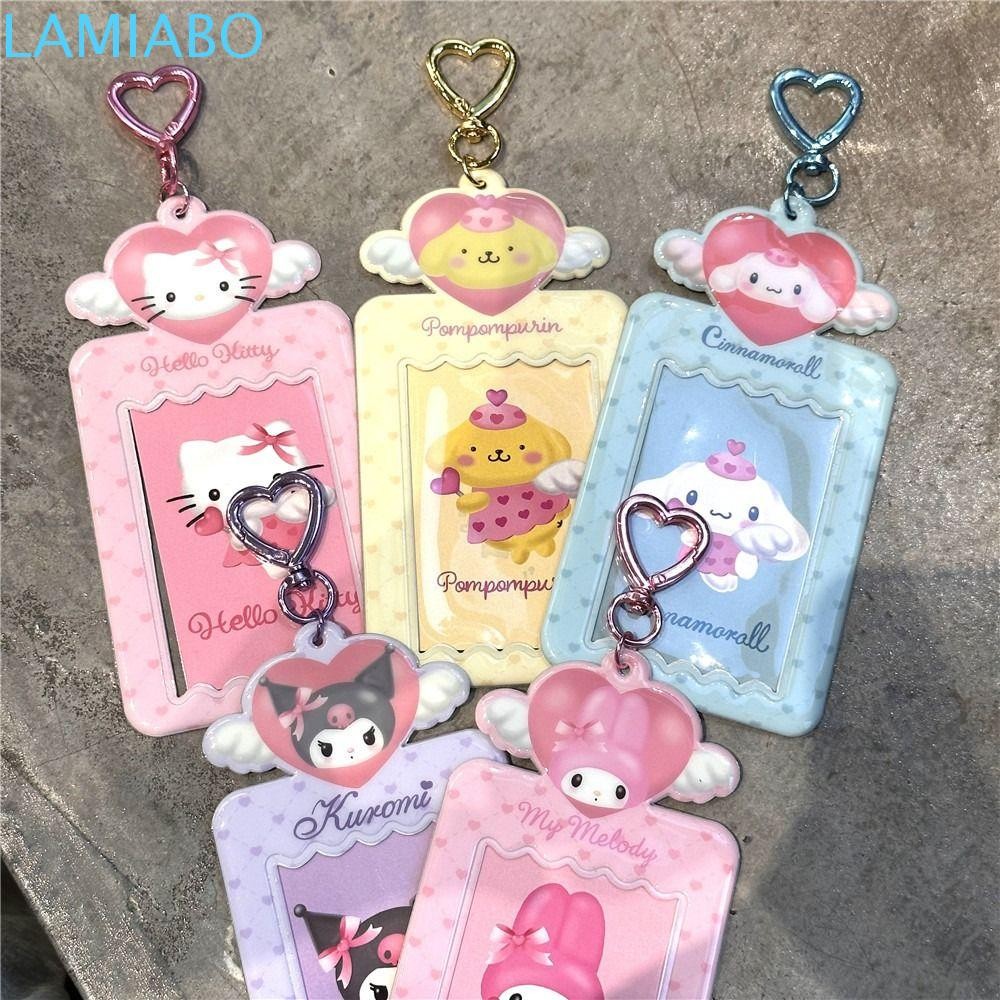 LAMIABO Kuromi Photocard Holder, Phim hoạt hình PVC Love Photocard Holder, Trong suốt My Melody Kitt