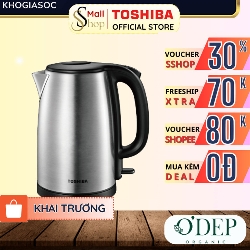 Ấm đun siêu tốc Toshiba KT-17SH2NV 1.7L, 2200W Chính hãng