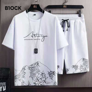 B1OCK áo phông nam Áo Thun phông áo nam thun Áo Thun Form Rộng Ngắn Tay Unisex FS406275 28Z240708