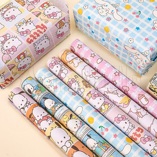 9 Giấy Gói Hoa 50x35cm - Anime Sanrio, Hello Kitty, Cinnamoroll - Bìa Sách - Giấy Đóng Gói Quà Tặng - Nền Thảm Trải Bàn DIY - Có Thể Gập Lại, Cắt - Giấy Dán Tường Thủ Công