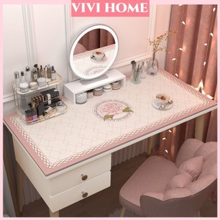 Khăn trải bàn trang điểm bằng da chống thấm nước Tấm trải bàn cho bé gái Tấm trải bàn bằng silicon