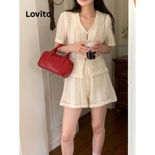 Chân váy Lovito xếp ly họa tiết hoa phong cách thường ngày cho nữ L89MD116