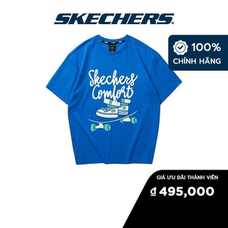 Skechers Nam Áo Thun Tay Ngắn Tập Gym Tập Gym, Thường Ngày, Đi Học, Đi Làm - L223M025-000M (June_Live)