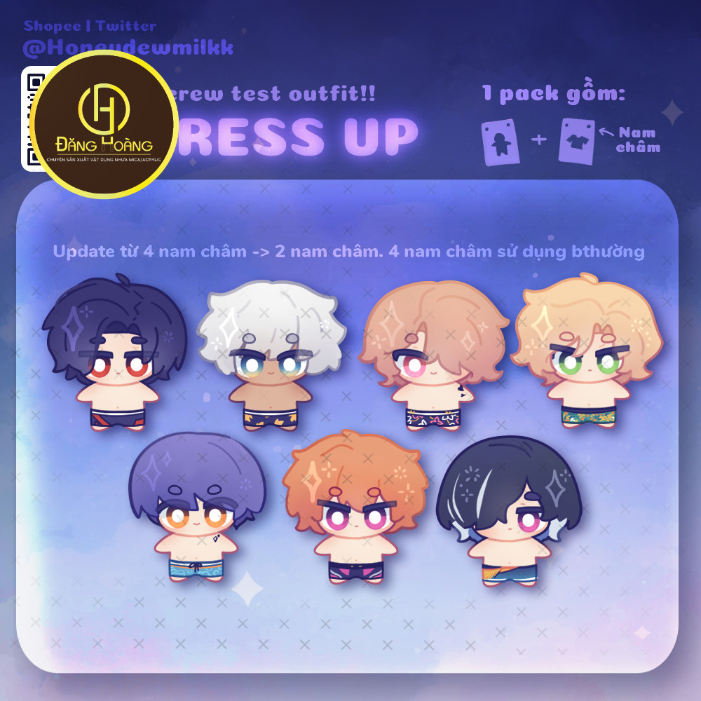 [7 mẫu] Standee Dress-up Obey Me_ĐH