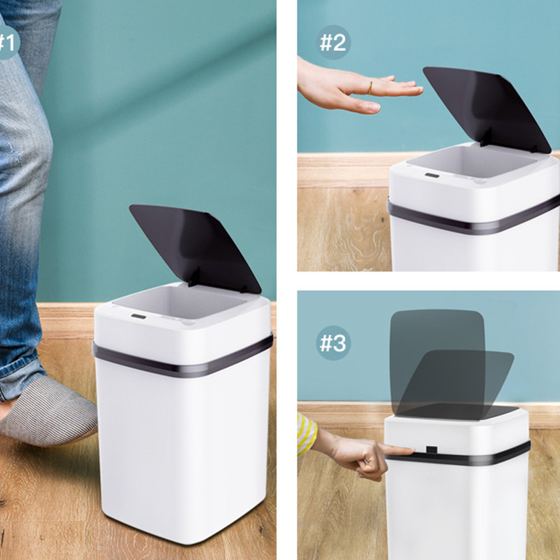 Thông Minh Thùng Rác Với Nắp Đậy Thùng Rác Điện Thùng Rác Cảm Ứng Gia Đình Thùng Rác Điện Tự Động | BigBuy360 - bigbuy360.vn