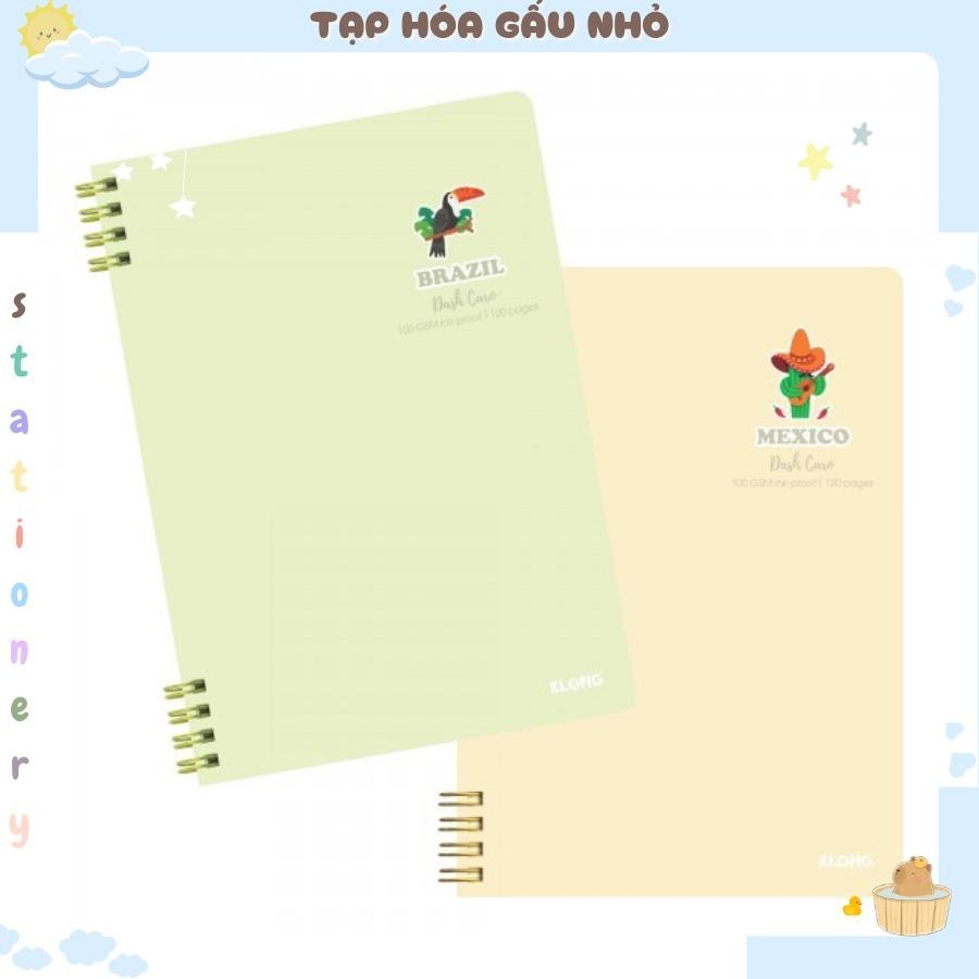 Sổ KLong Dash Caro (6x6)mm lò xo kép 2 đầu A5 120 trang 100/76; MS: 500