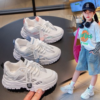 Giày Thể Thao Bé Trai Bé Gái Đi Học, Giầy Sneaker Độn Đế, Quai Rút, Bề Mặt Dạng Lưới Thoáng Khí Cho Trẻ Em 3-10 Tuổi
