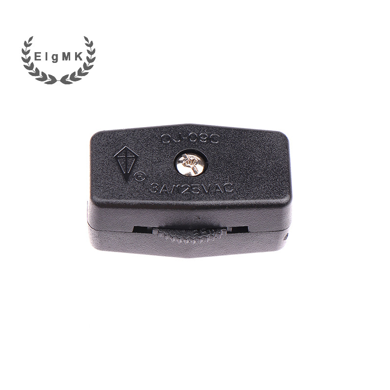 [Elgmk] Đen 3A 125V 18AWG 2C SPT2 Online ON OFF Gear Dây nguồn Led Dây nguồn 2Gang Nút nhấn [MỚI]