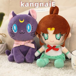 Kangnai Thủy Thủ Mặt Trăng Đồ Chơi Sang Trọng, Gối Búp Bê Bé Gái 25CM Mặt Trăng Mèo Thỏ Búp Bê, Trang Trí Phòng Ngủ Nhà Dễ Thương Kawaii Cô Gái Trái Tim Đầy Búp Bê Anime