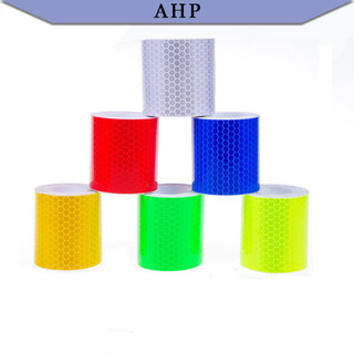 Ahp 1 Cuộn 5cmx3m Xe Phản Quang Miếng Dán Cảnh Báo Băng Màu Pha Lê Kẻ Sọc Phản Quang Phim Trang Trí Dụng Cụ