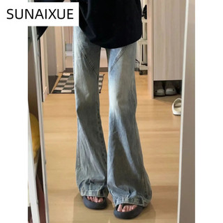 SUNAIXUE quần ống rộng quần nữ jean Thể thao Phong cách Thời trang Comfortable WLK2430OR9 31Z240730