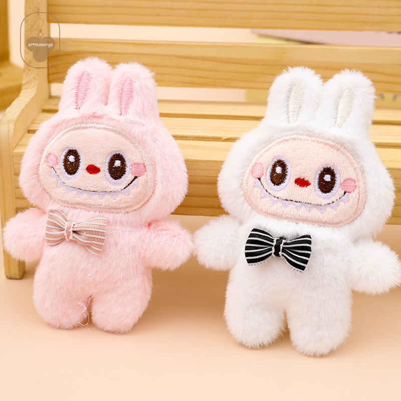 Hoạt Hình Nơ Labububu Đồ Chơi Sang Trọng Móc Khóa Búp Bê Kawaii Anime Mặt Dây Chuyền Móc Khóa Dễ Thương Trẻ Em Bé Gái Quà Tặng Sinh Nhật Ba Lô Treo VN