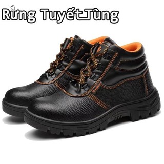 SHANMUSENLIN  Giày lao động nam, chống va đập, chống đâm thủng, chống trượt, chống mài mòn, chống nước, giày an toàn, da sợi nhỏ, giày đi làm