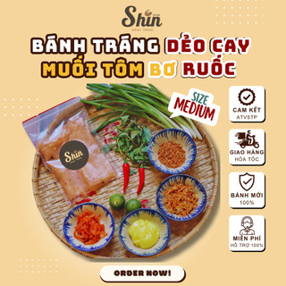Bánh Tráng Tôm Dẻo Cay Bơ túi Zip M