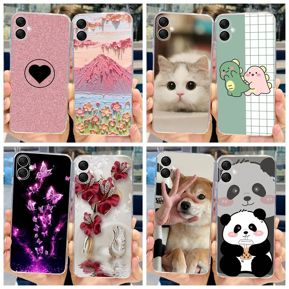 Ốp Lưng Cho Samsung A06 A065M Ốp Lưng Trong Suốt Thẩm Mỹ Thời Trang Mèo Dễ Thương Mềm Mại Ốp Lưng Ch