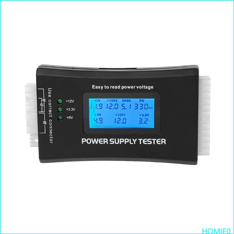 Homie 20 24 Pin ATX HDD Power Supply Test Checker Meter ĐỒNG LED
